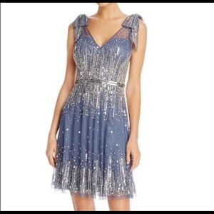 Adorable Aidan Mattox blue sparkly dress